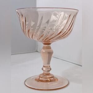 Rosaline Pink (Swirl Optic) by Cristal D'Arques-Durand Champagne / Sherbet Glass